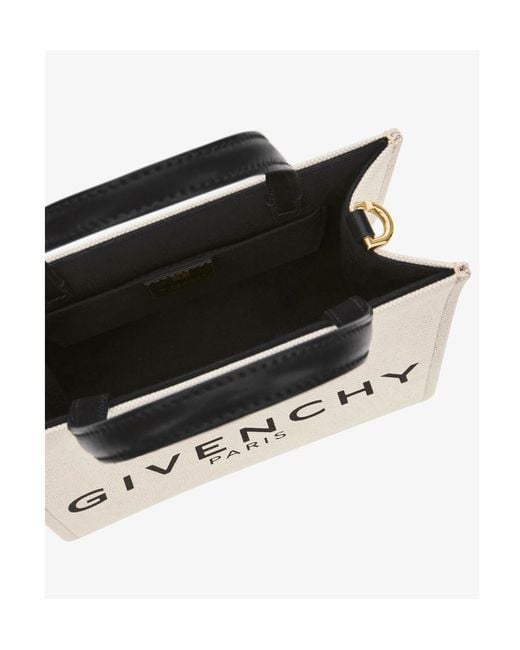 Givenchy Natural Logo Printed Mini Tote Bag