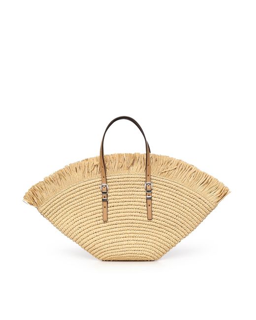 MICHAEL Michael Kors Natural Isa Small Hand-Crocheted Tote Bag