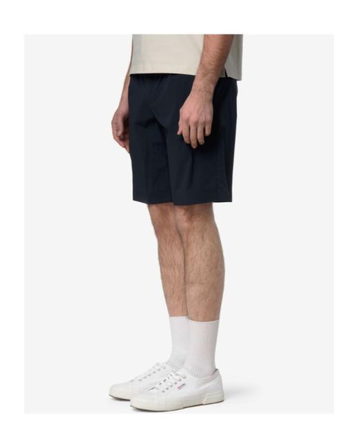 K-Way Blue Tailored Bermuda Shorts for men