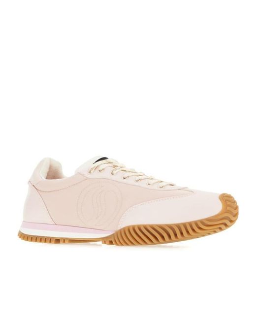 Stella McCartney White Round Toe Low-Top Sneakers