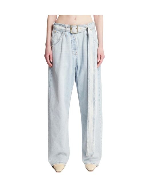 DARKPARK Blue Dalila Belted Relaxed Jeans
