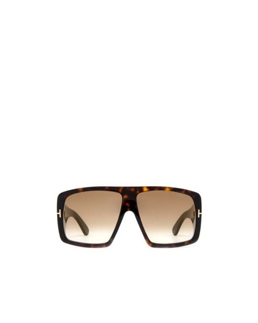 Tom Ford Metallic Eyewear Raven Square Frame Sunglasses for men