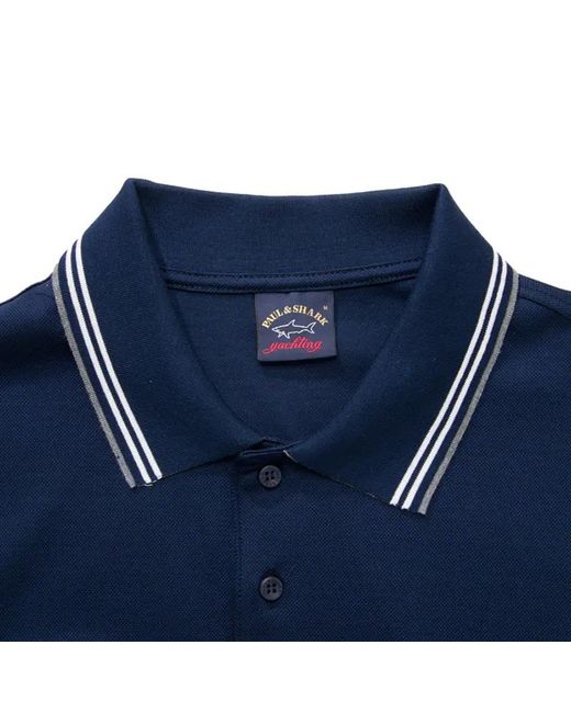 Paul & Shark Blue Logo Details Polo Shirt for men