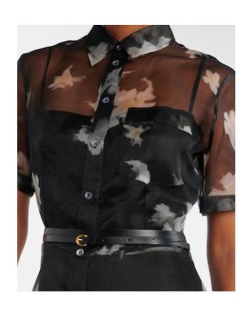 Altuzarra Black Kiera Floral Silk Midi Dress
