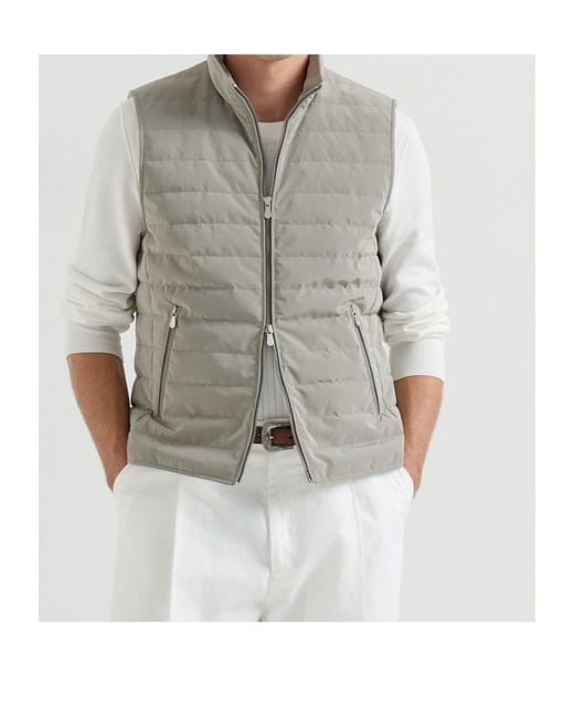 Brunello Cucinelli Gray Gilet Vest for men