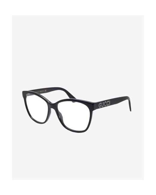 Gucci White Square Cat-Eye Glasses