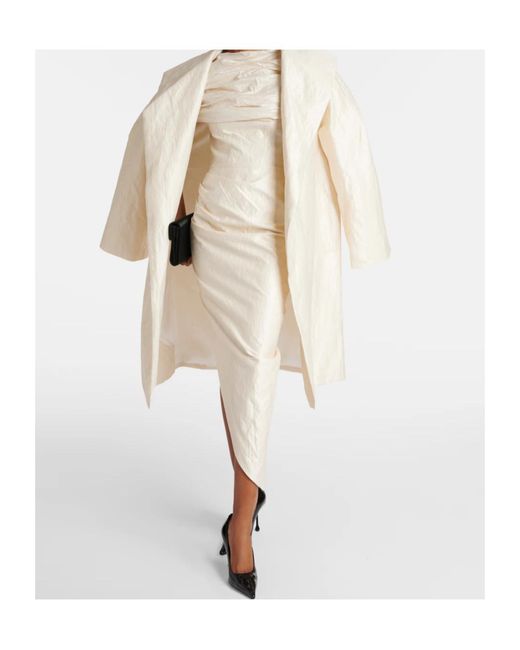 Maticevski White Sparkling Cotton-Blend Coat