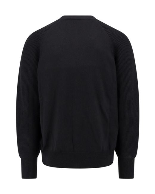 McQueen Black Buttoned Logo Embroidered Cardigan for men