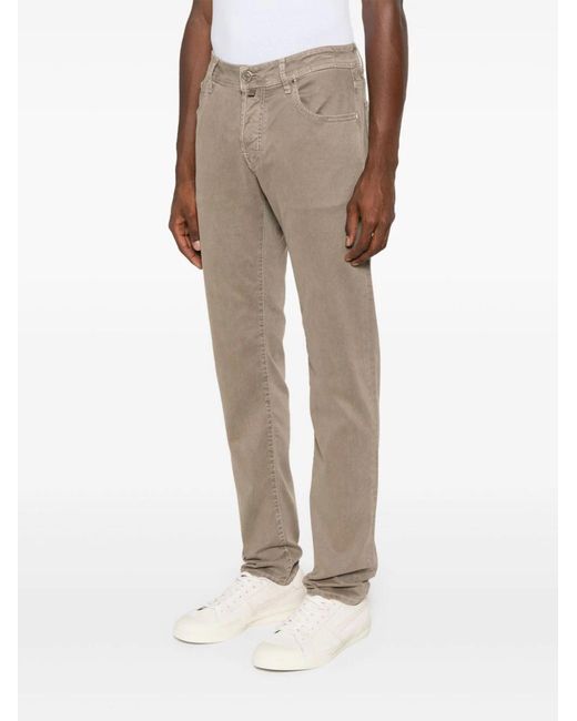 Jacob Cohen Gray Belt-Loop Casual Pants for men