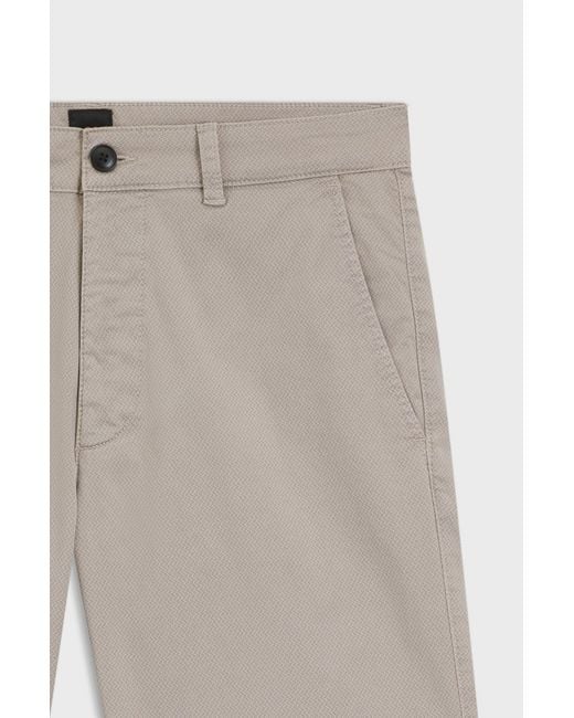 Boss Gray Textured Cotton Shorts for men
