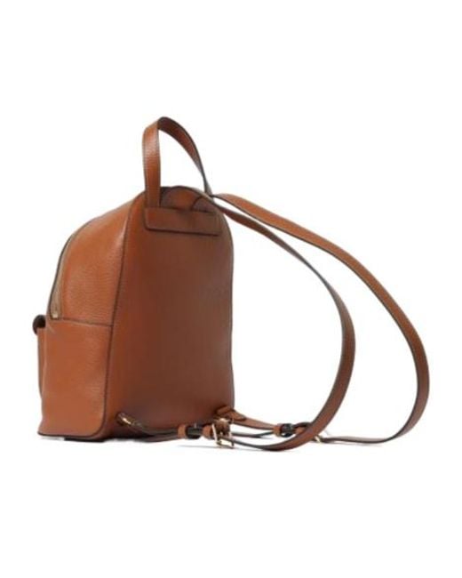Coccinelle Brown Flap-Pocket Zip Backpack