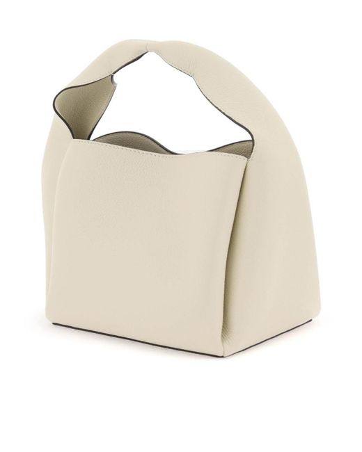 Totême  White Totême Logo Printed Single-Compartment Top Handle Bag