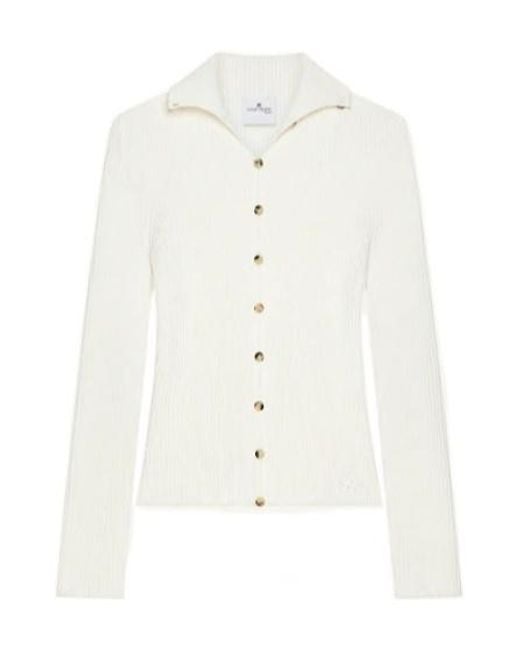 Courreges White Solar Cardigan