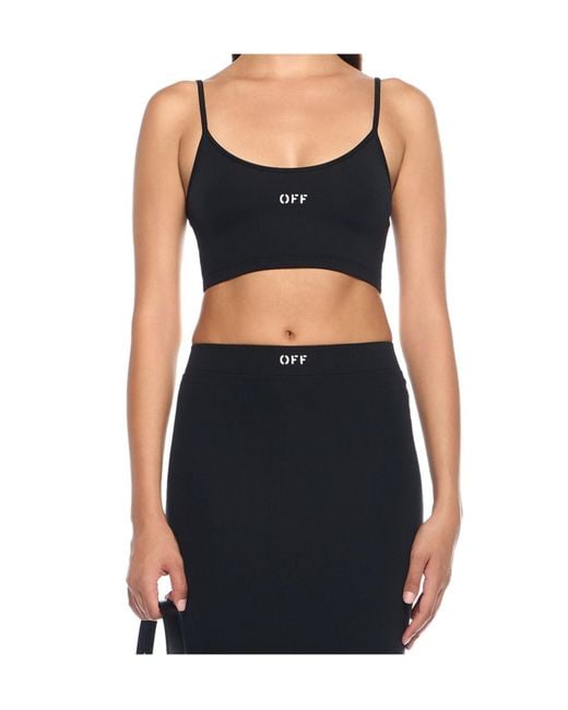 Off-White c/o Virgil Abloh Black Sleek Sleeveless Cropped Top