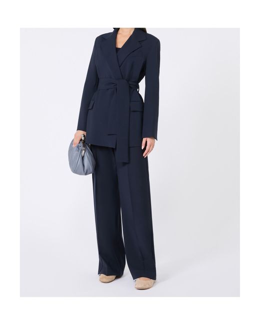 Weekend by Maxmara Blue Teso Belted Blazer