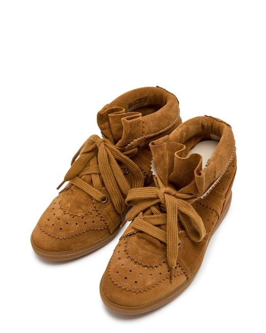 Isabel Marant Brown Height-Increasing Sports Shoes