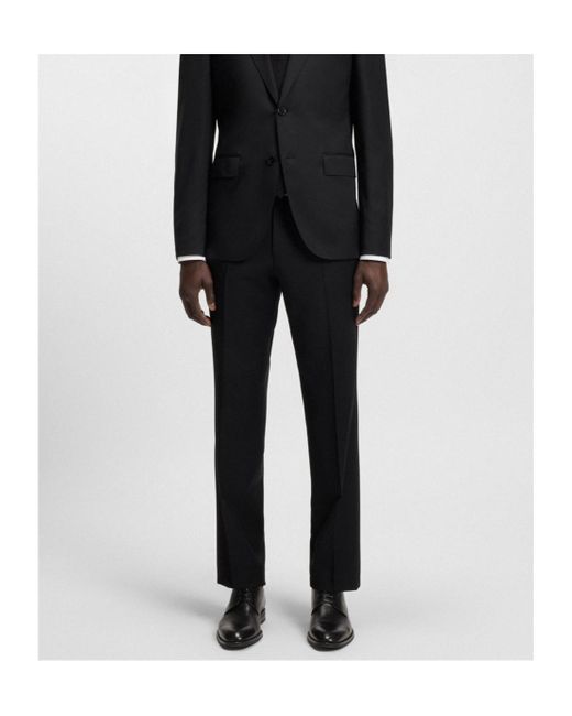 Boss Black Textured Leather Derby Shoes for men