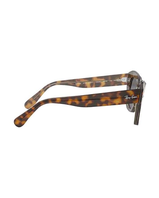 Ray-Ban Gray State Street Tortoise-Sheel Sunglasses
