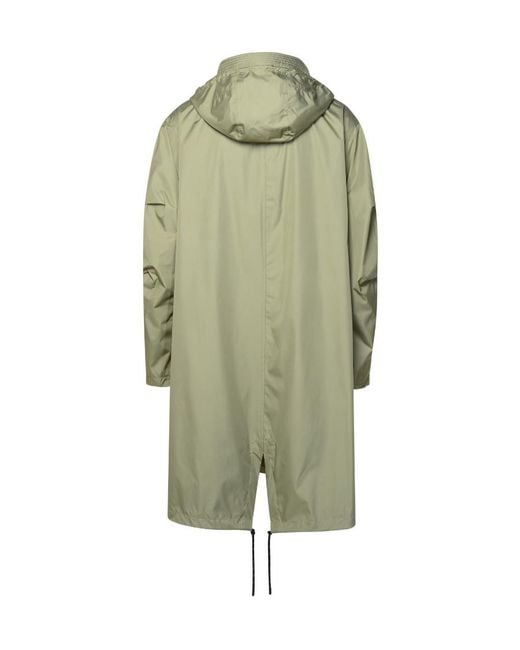 A.P.C. Green Button-Up Hooded Coat for men