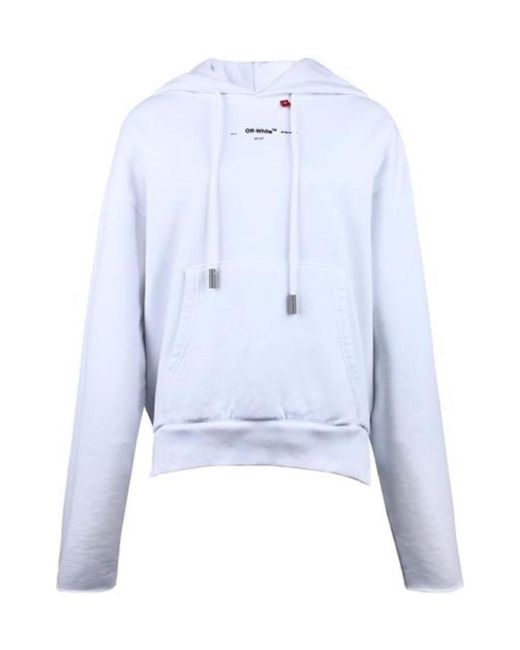 Off-White c/o Virgil Abloh Blue Logo Hooded Sweater