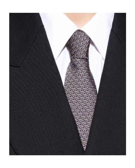 Ferragamo Brown Pointed Tie for men