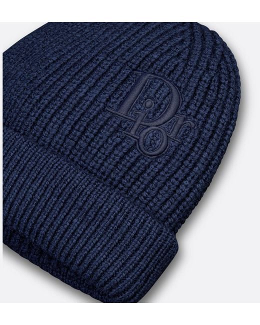 Dior Blue Wool Knitted Hat
