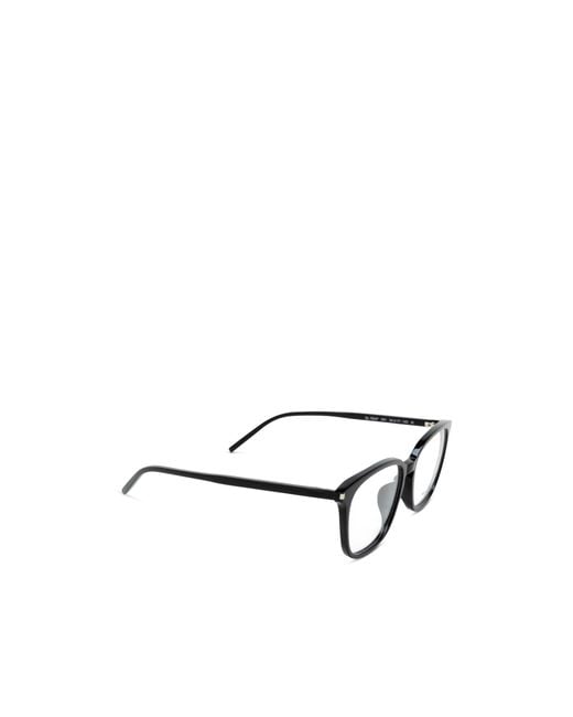Saint Laurent White Eyewear Square Frame Glasses