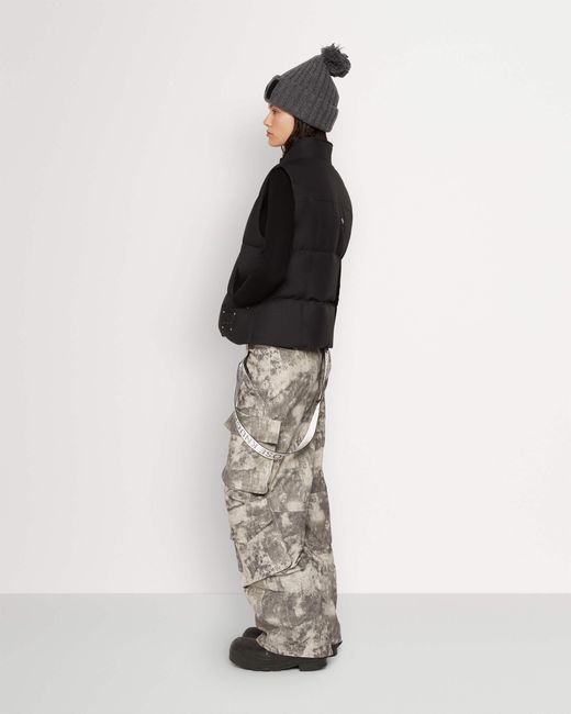 Moose Knuckles Blue Down Vest With Standing Neck