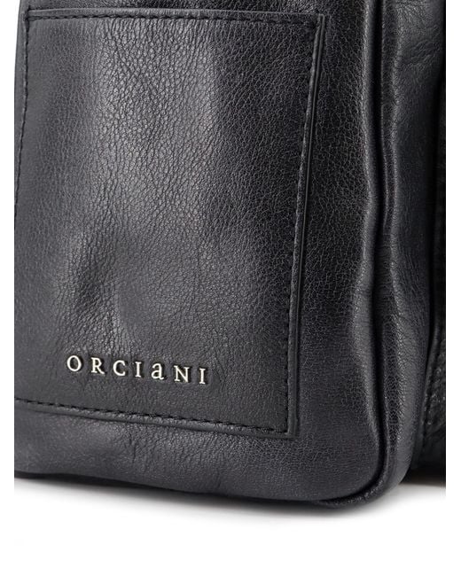 Orciani Black Lagoon Logo Lettering Backpack for men