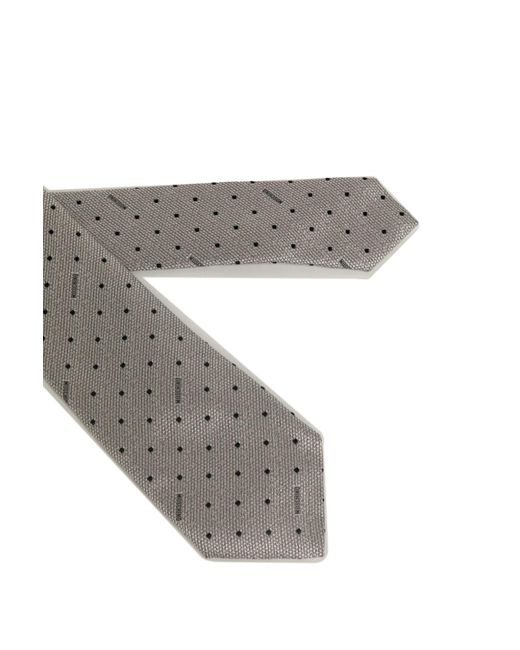 Moschino Gray Logo Logo Tie for men