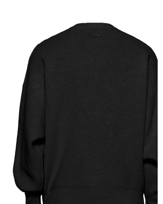Fear Of God Black Ribbed-Knit Crewneck Jumper for men