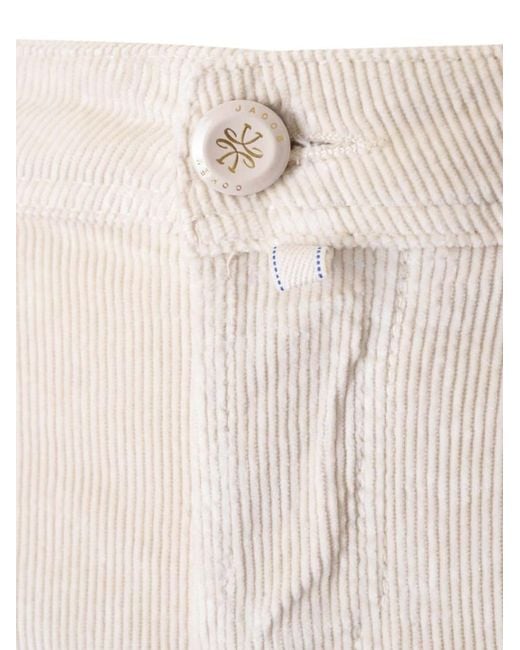 Jacob Cohen White Nick Slim-Fit Corduroy Trousers for men