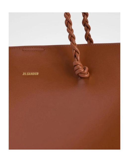 Jil Sander Brown Tangle Tote Bag