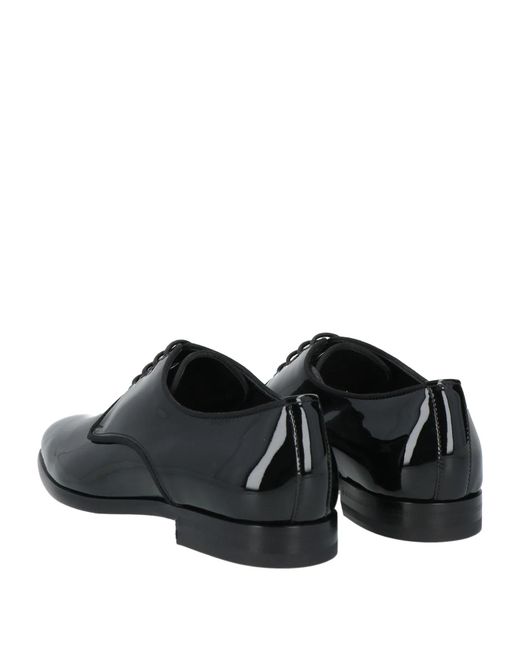 Dolce & Gabbana Black Solid Color Laced Shoes