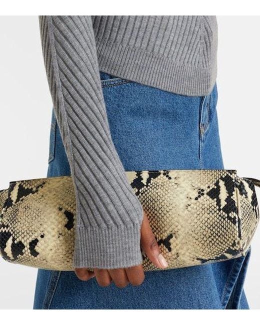 Victoria Beckham Gray High-Necked Knit Sweater