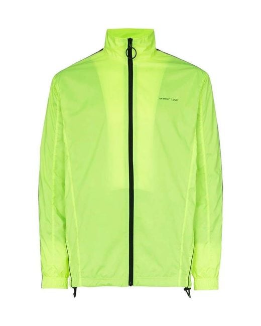 Off-White c/o Virgil Abloh Green Zipper Casual Jacket for men