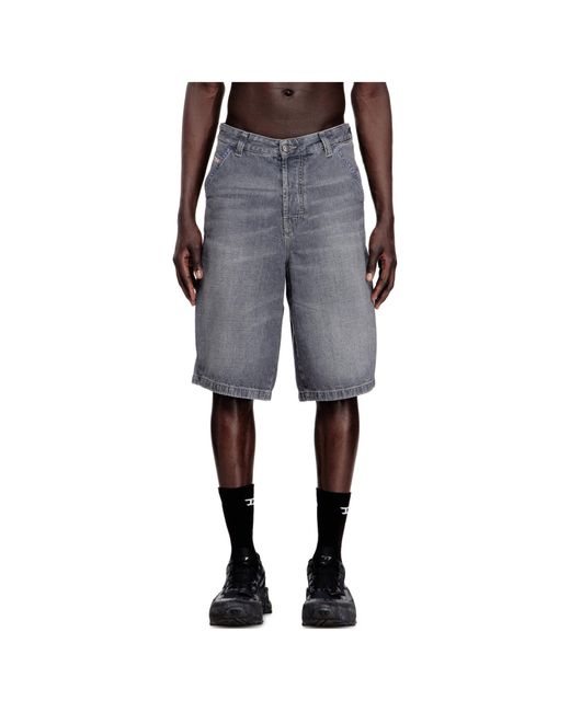 DIESEL Gray D-Livery Denim Shorts for men