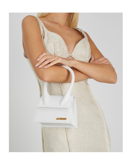 Jacquemus White Le Chiquito Moyen Leather Shoulder Bag