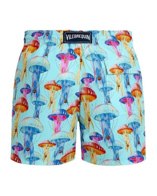 Vilebrequin Blue Jellyfish-Printed Swim Shorts for men