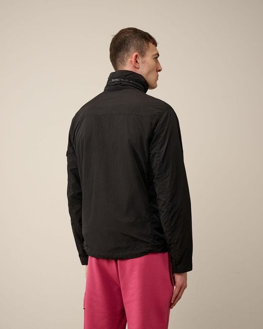 C P Company Black Chrome-R Lens-Detail Hooded Jacket for men