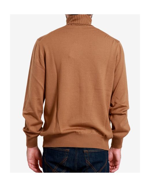 Gran Sasso Brown Turtleneck Sweater for men