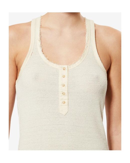 Isabel Marant Natural Silk T-Shirt Helma