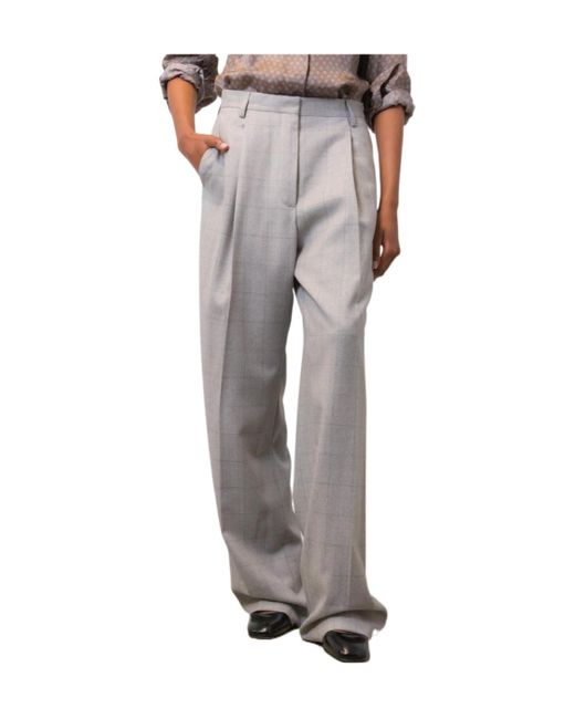Dries Van Noten Gray Pleated Casual Pants