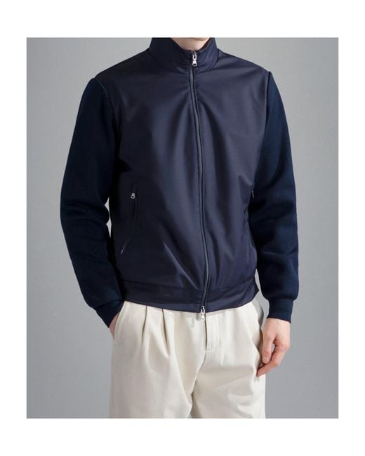 Paul & Shark Blue Hybrid Jacket for men
