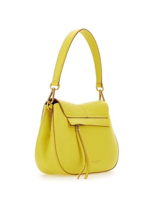 Gianni Chiarini Yellow Helena Round Shoulder Bag
