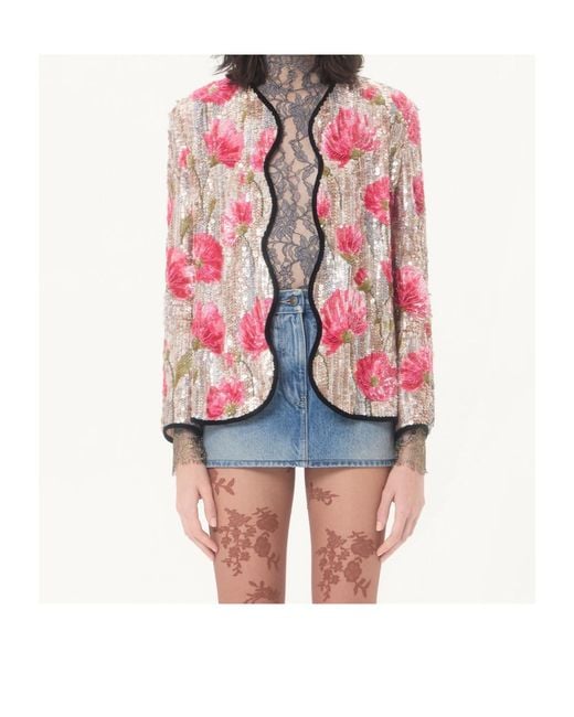 Valentino Pink Long-Sleeve Jacket