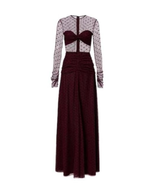 Rebecca Vallance Purple Barbera Point D'Esprit Tulle Gown