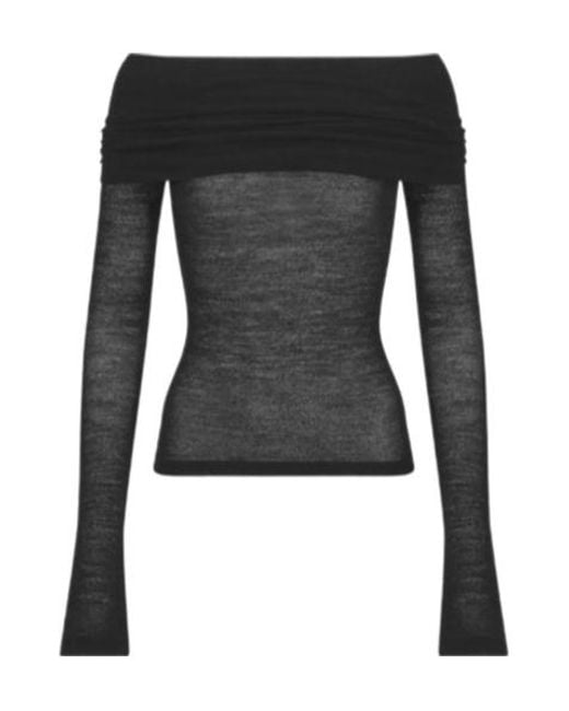 Dior Black Fitted Draped Sweater