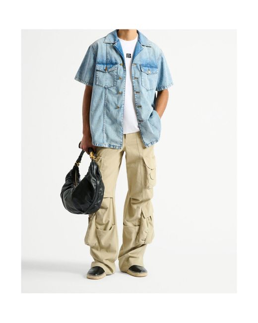 Balmain Natural Cotton Cargo Pants for men