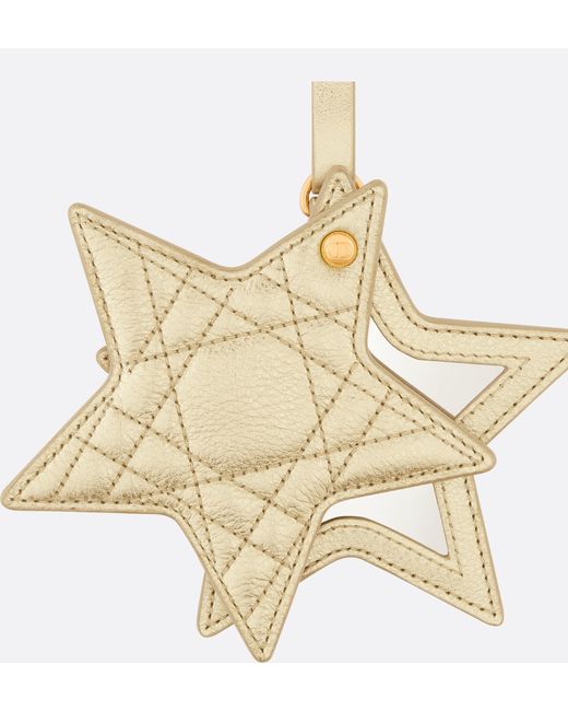 Dior Metallic Star Key Ring With Mirror